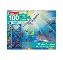 Jigsaw 100 Piece "Under the Sea" (floor puzzle, slight wear)