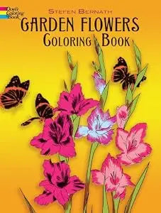 Garden Flowers Coloring Book