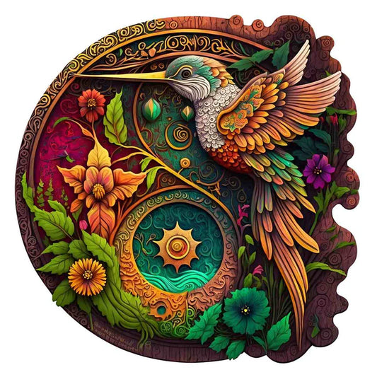 Jigsaw 127 Pieces Wooden "Nectar Quest Hummingbird" (Still In Shrinkwrap"